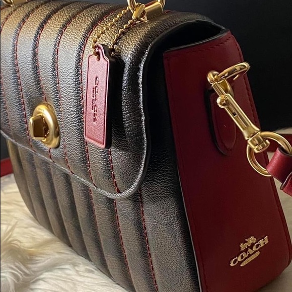 💰SOLD - C5645 - Coach Marlie Top Handle Satchel in Signature - Picture 4 of 12